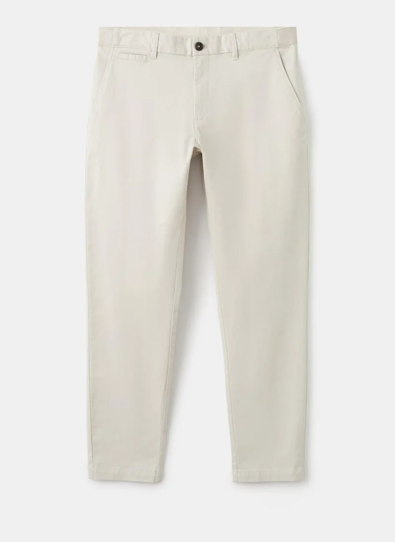 Mango Man  Prato cropped tapered chino trousers for Men | Best Price UAE